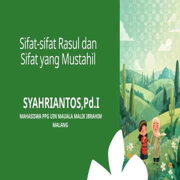MODUL AJAR KELAS 4 SIFAT -SIFAT RASUL ALLAH SWT dan TUJUAN RASUL DIUTUS ...