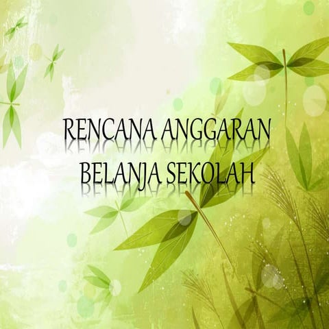 Presentasi adm. keuangan (rencana anggaran belanja sekolah)