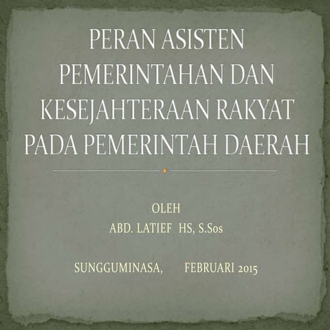 Presentasi asisten pemerintahan