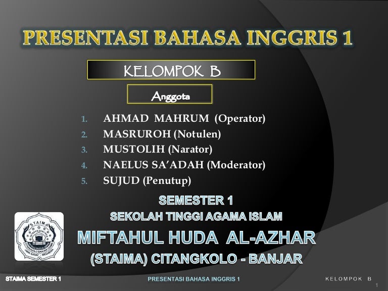 Contoh Pembukaan Presentasi Menggunakan Bahasa Inggris Barisan Contoh Cute766