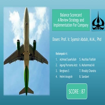 Balance Scorecard Presentation - Group 4 MM Trisakti 2018