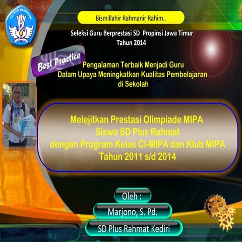 Best Practice Guru Berprestasi SD Tahun 2014 - Bang Jon - SD Plus Rahmat Kediri