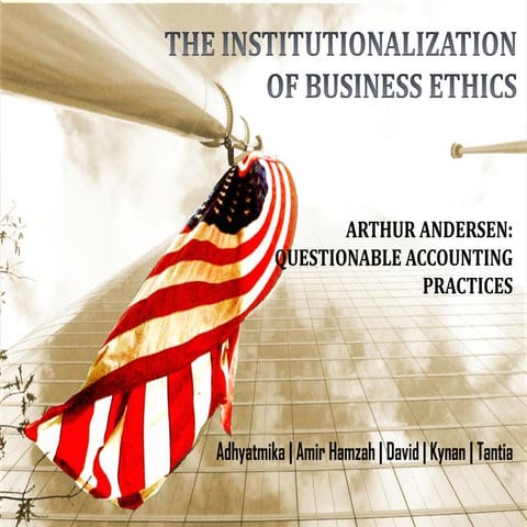 Arthur Andersen, Questionable Accounting Parctices | PDF
