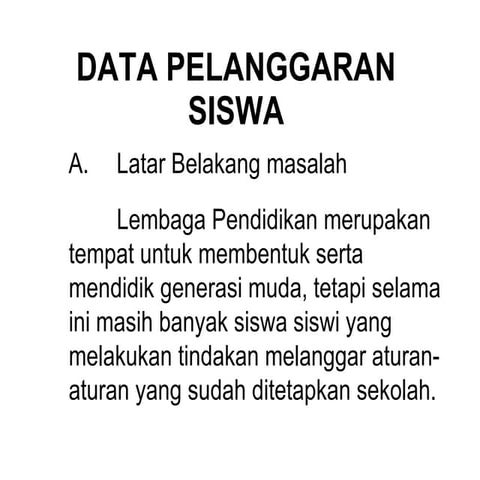 Presentasi Data Pelanggaran Siswa.Finis