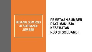 kebutuhan SDM Kesehatan