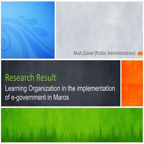 Learning Organization to inplementation e-Government