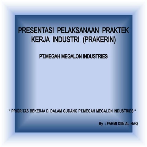 Contoh Power Point Presentasi PKL