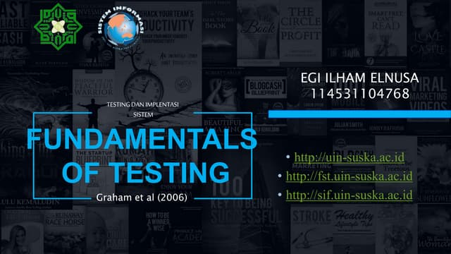 Presentasi fundamental of testing