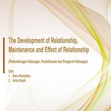 Comprehensive Theories and Strategies on Relationship Development and ...