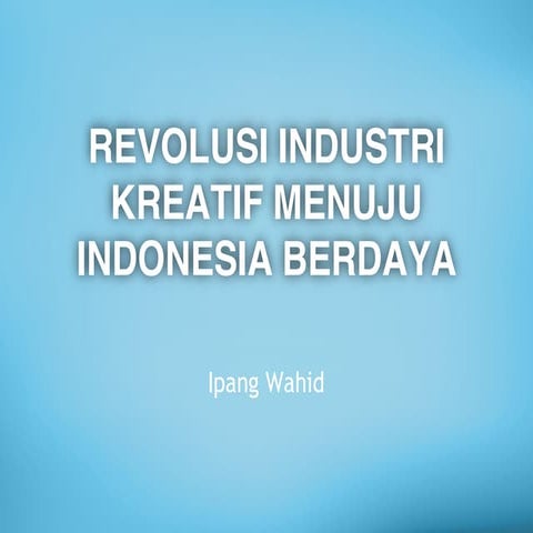 Presentasi Ipang Wahid - Pesta Saudagar Muhammadiyah