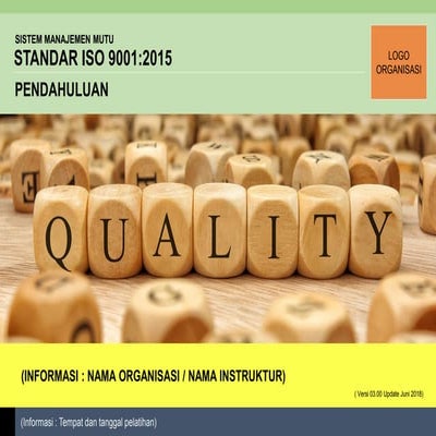 Presentasi iso 9001 2015 pendahuluan