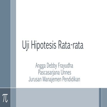 Uji hipotesis rata rata