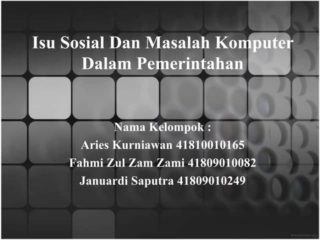 Presentasi kelompok 12 isu sosial d...