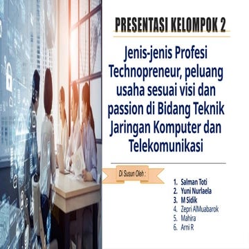 PRESENTASI KELOMPOK jenis jenis profesi tkj
