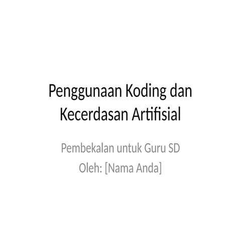 PPT KODING SD MENARIK ADA PLUGG DAN UNPLUGG | PPTX