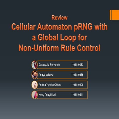 Review journal CA pRNG with global loop non-uniform rule control