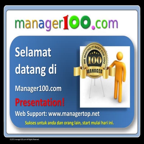 Presentasi manager100 - Simple Business Plan