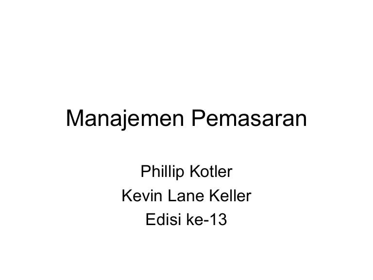 Presentasi Manajemen Pemasaran Bab 1