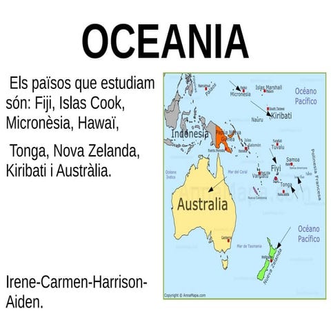 D'on venen els noms dels països d'Oceania