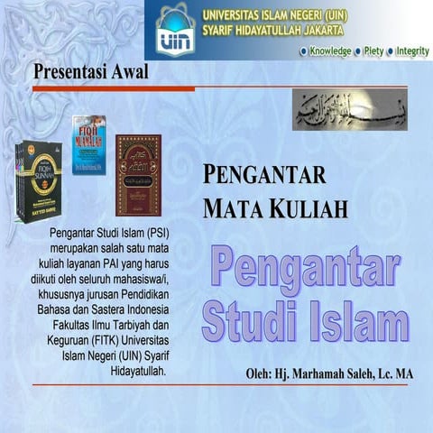 Pengantar studi islam
