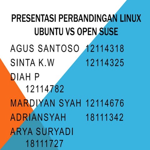 Presentasi perbandingan linux