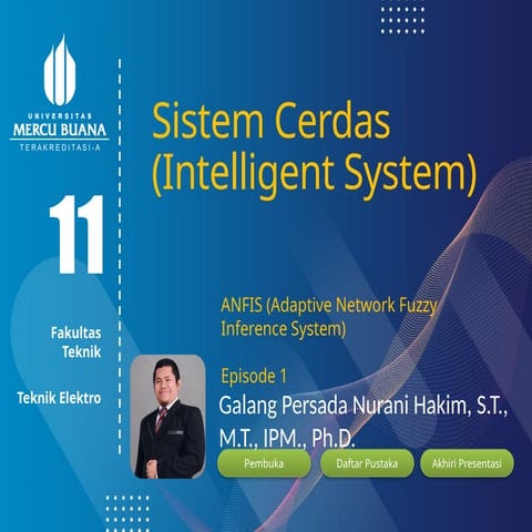 Adaptive neuro fuzzy inference system ANFIS | PPT