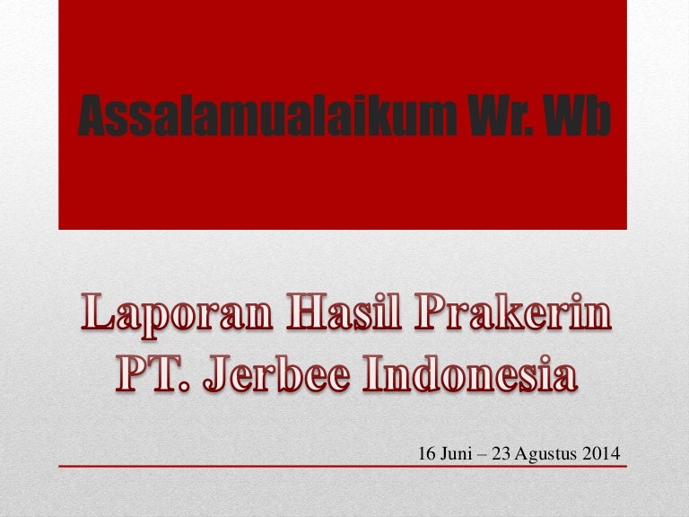 Contoh ppt laporan pkl