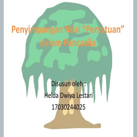 Penyimpangan Nilai "Persatuan" dalam pancasila