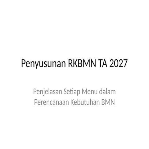 Cara dengan mudah untuk mengetahui cara penyusunan rkbmn