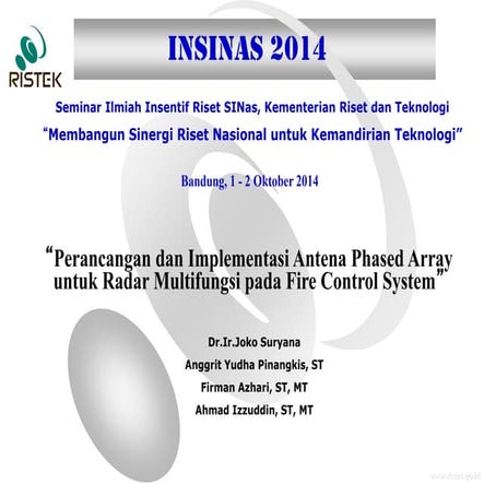 Phased Array Radar for Fire Control System