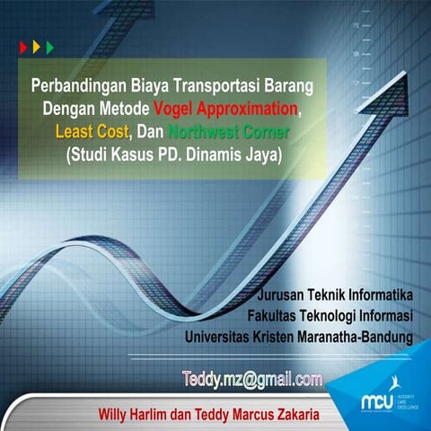 SETISI 2015 : Perbandingan Biaya Transportasi Barang Dengan Metode Vogel Appr...