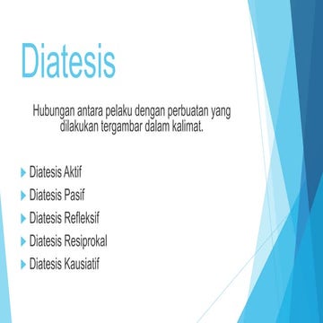 Presentasi sintaksis (diatesis dan wacana)