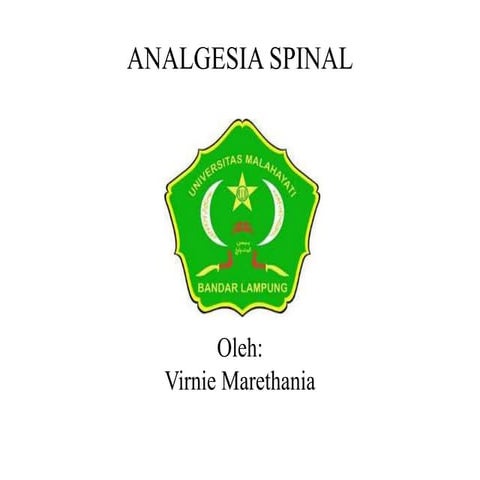 Presentasi spinal anestesi