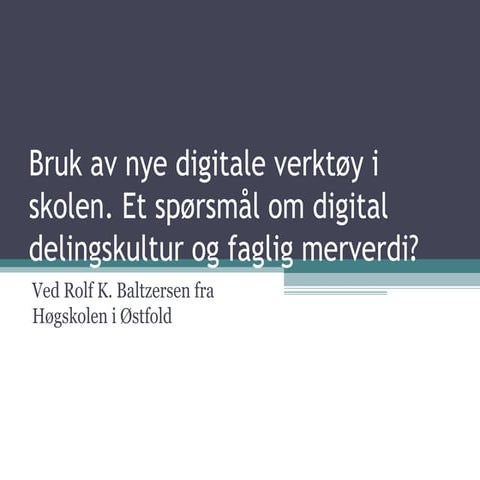 Presentasjon Kongsbergkonferansen100209