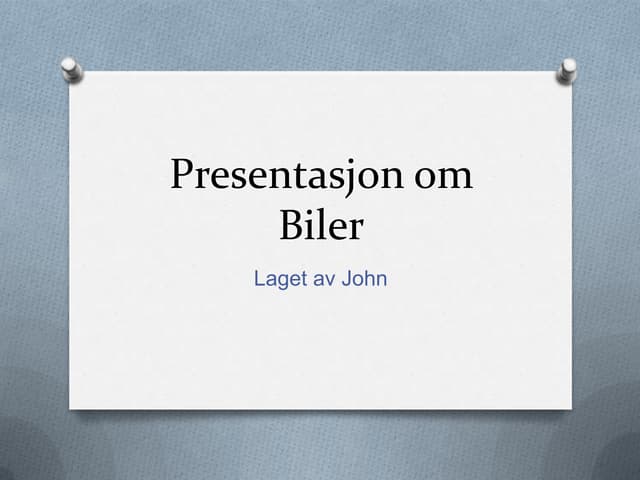 Presentasjon om biler2