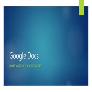 Presentasjon web 2.0