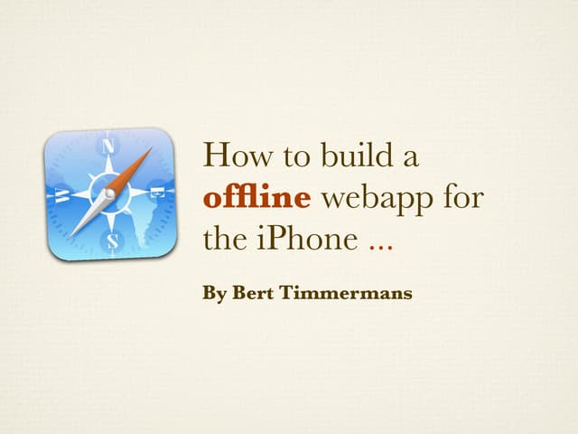 iPhone offline webapps