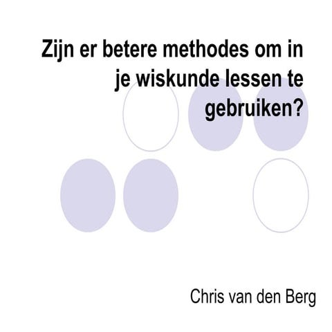 Voorbeeld gestudeerd onderwijs