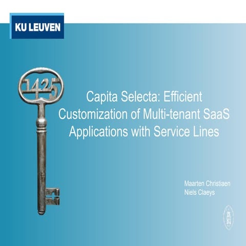 Efficient Customization of Multi-tenant SaaS Applications with Service Lines
