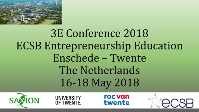 3E conference 2018 Twente