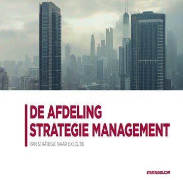 Presentatie | De Afdeling Strategie Management