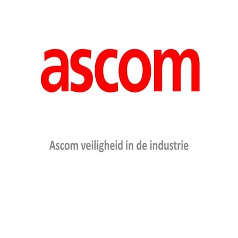 Ascom veiligheid in de industrie 