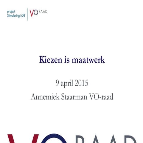 Studiekeuzeconferentie 2018: Loopbaandossier, plusdocument en ...