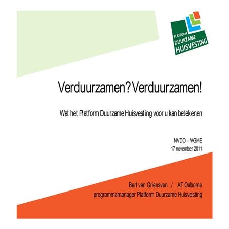 Verduurzamen?Verduurzamen!