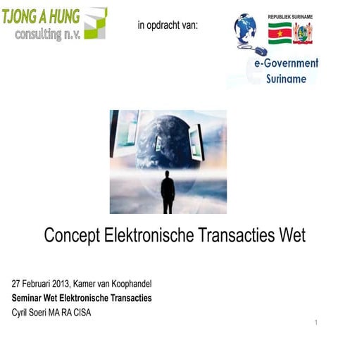 Seminar Electronische Transacties Wet 