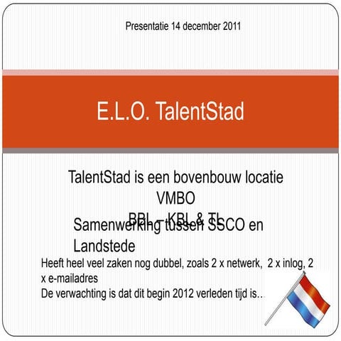 Presentatie elo 2010