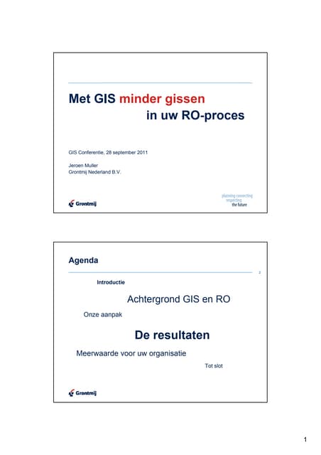 Met GIS minder gissen in uw RO-proces