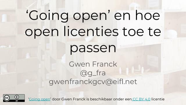 De voordelen van 'going open'