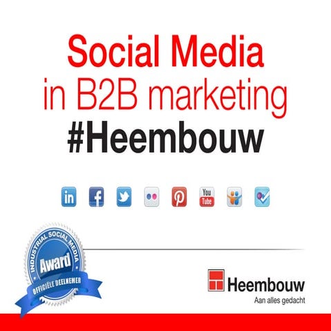 @Heembouw winnaar #ISMaward - 8 april 2013