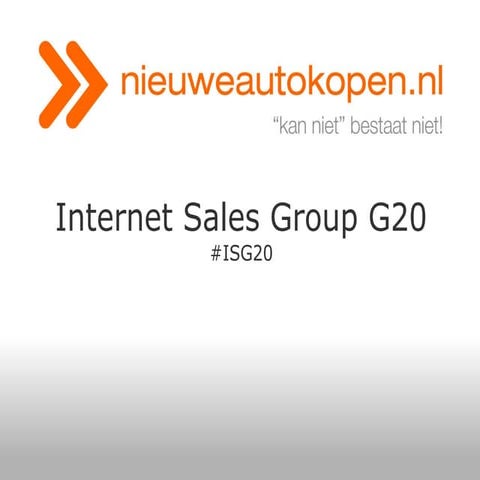 Presentatie #ISG20 September 2013